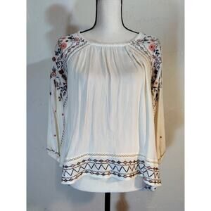 Knox Rose Embroidered Knit Top